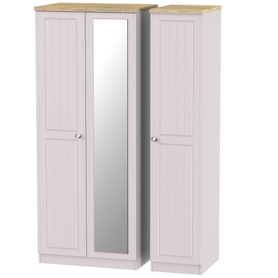 Venice Standard Triple Mirrored Wardrobe